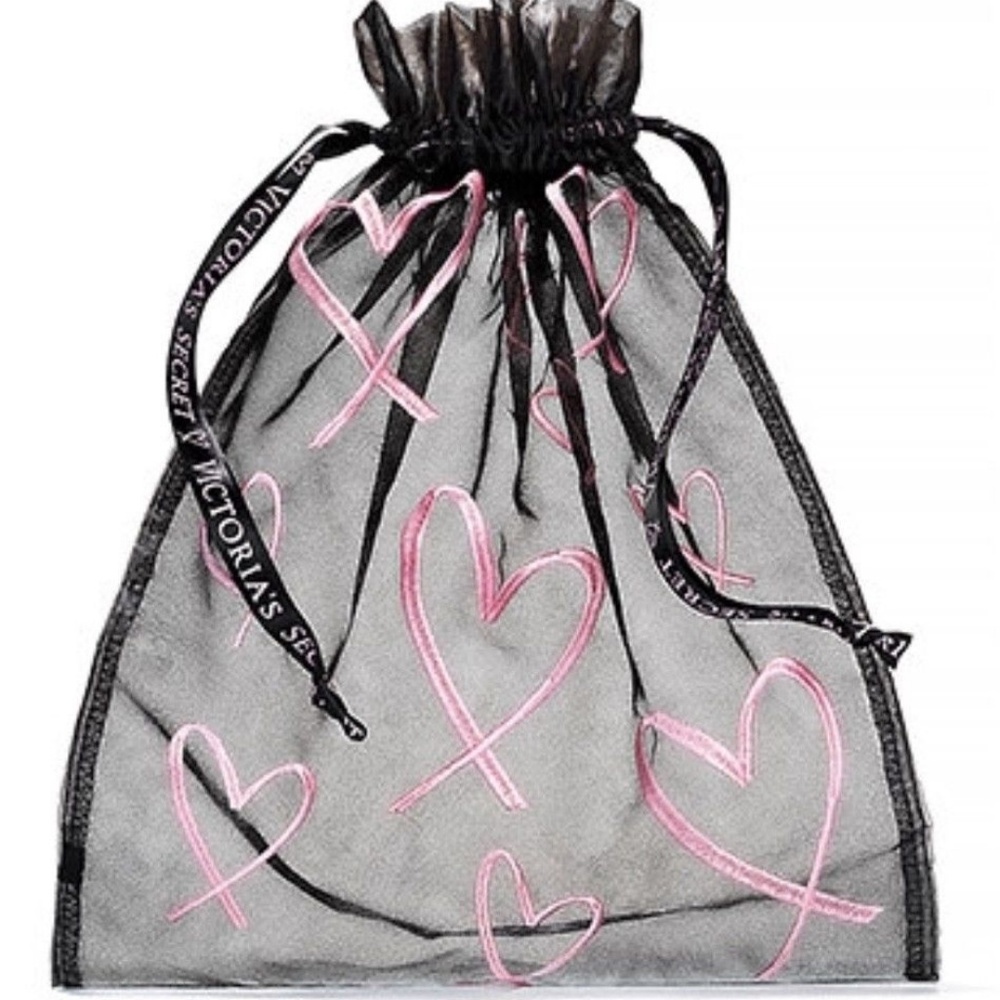 Victoria's Secret Pink Heart Lingerie Bag